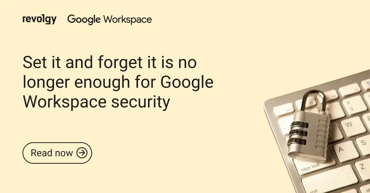 Yellow background Revolgy article Google Workspace managed security