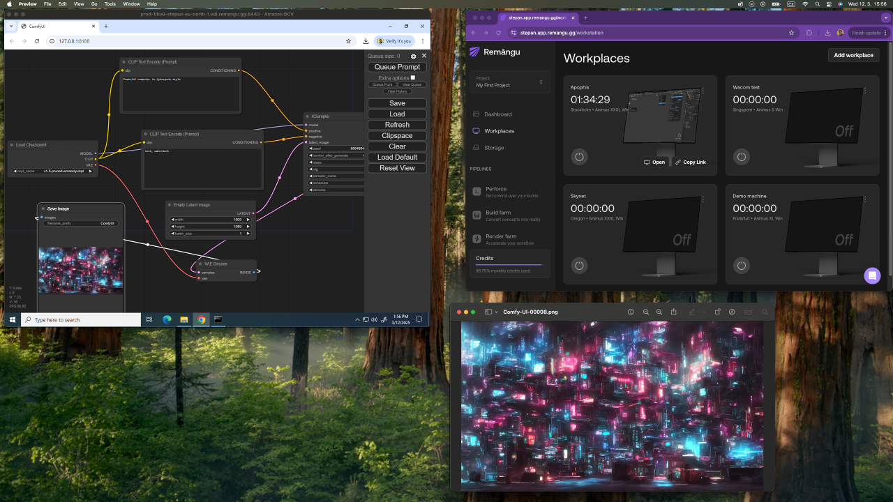 Remangu interface examples