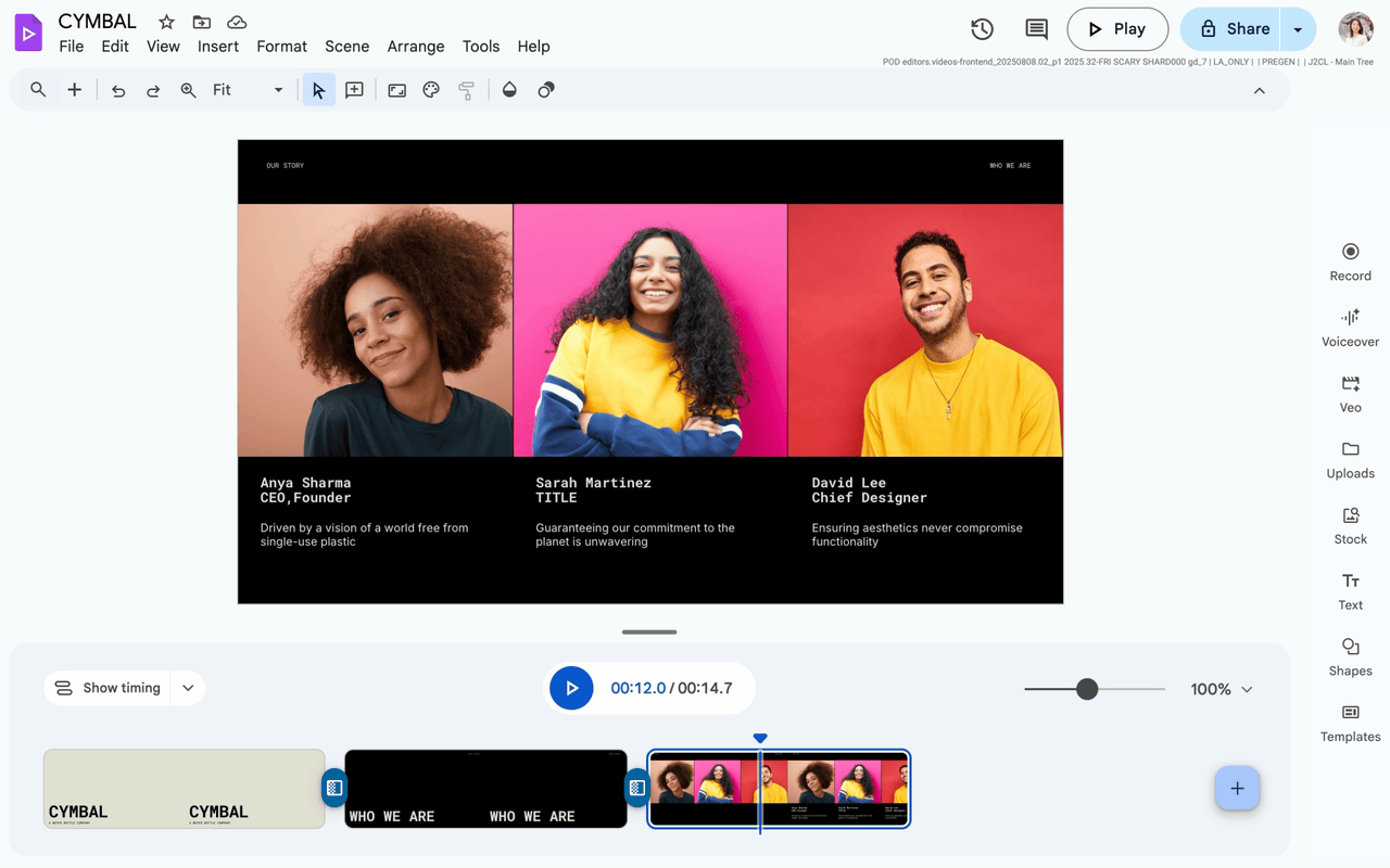 Replacing the background of an image in Vids
