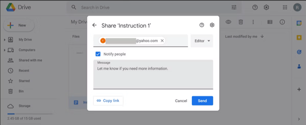 Sharing folders externally GWS 2