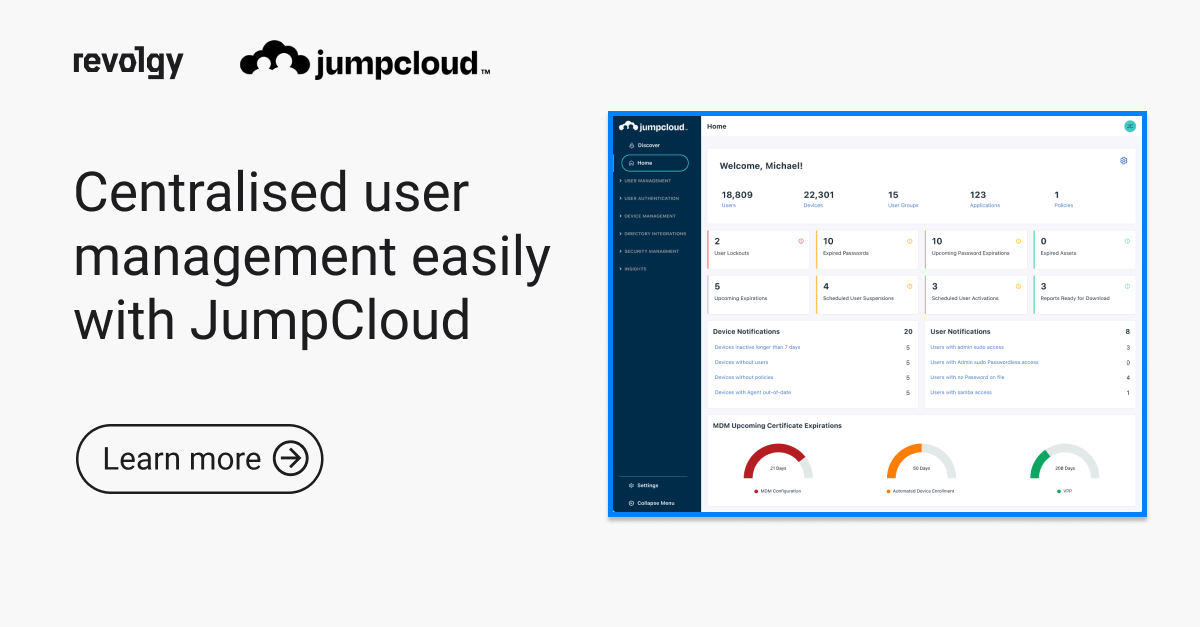 Blogpost Centralised user management easily with JumpCloud
