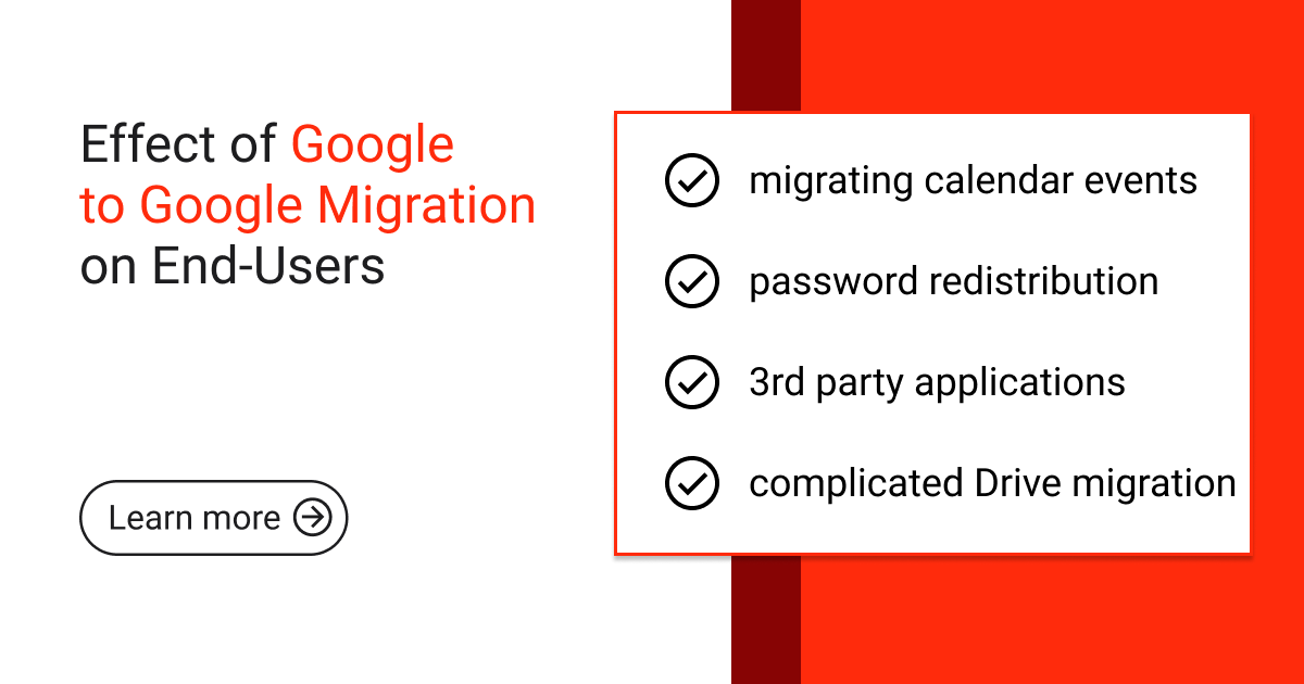 Effect of Google to Google Migration on End-Users