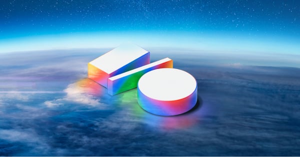 Blue background planet with I/O imagery
