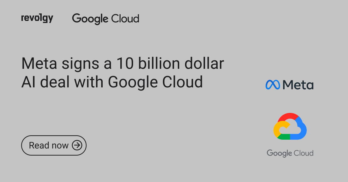 Gray background with Google Cloud and Meta logos