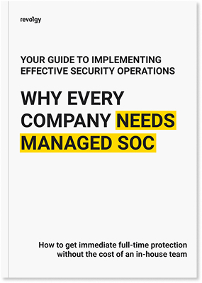 White background for Revolgy ebook Why every company needs managed soc