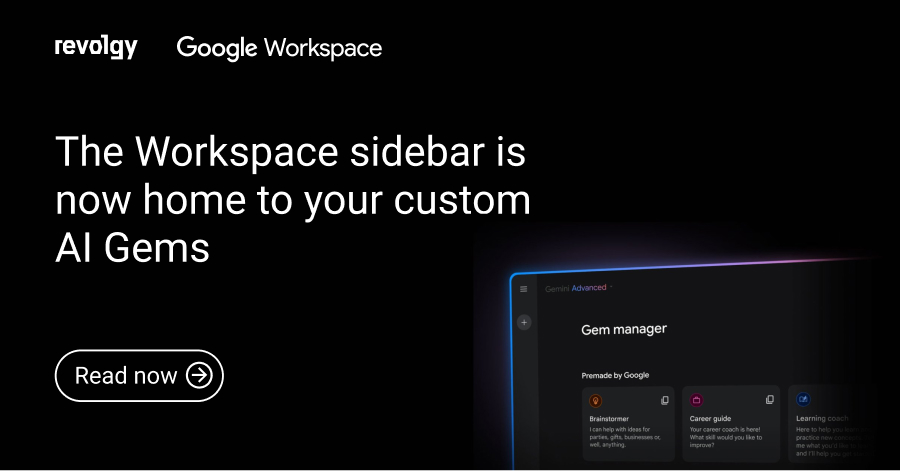 Black background with a simple stylized dashboard for Gem manager from Google Gemini