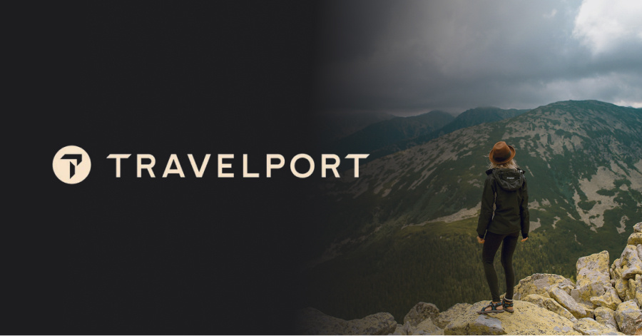 A traveler on a mountain as a preview image on black background