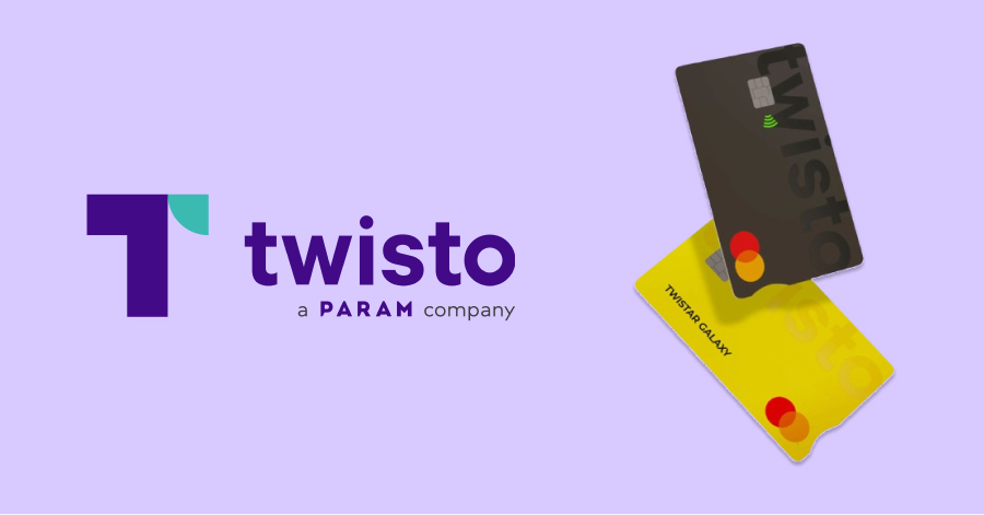 Twisto preview image revolgy case studies with a photo of Twisto payment cards on light purple background