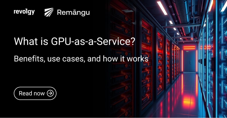 A preview image with a server room symbolizing GPUs on black background