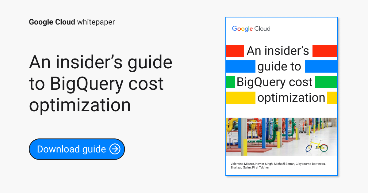BigQuery cost optimization